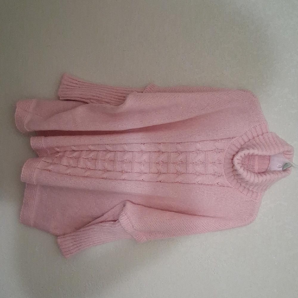 Cato Blush Cable Knit Turtleneck Sweater